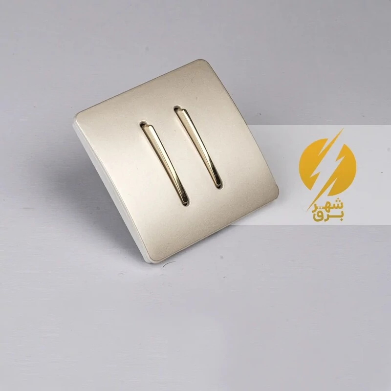 کلید پریز( دوپل) اسیا مدل کریستالی صدفی