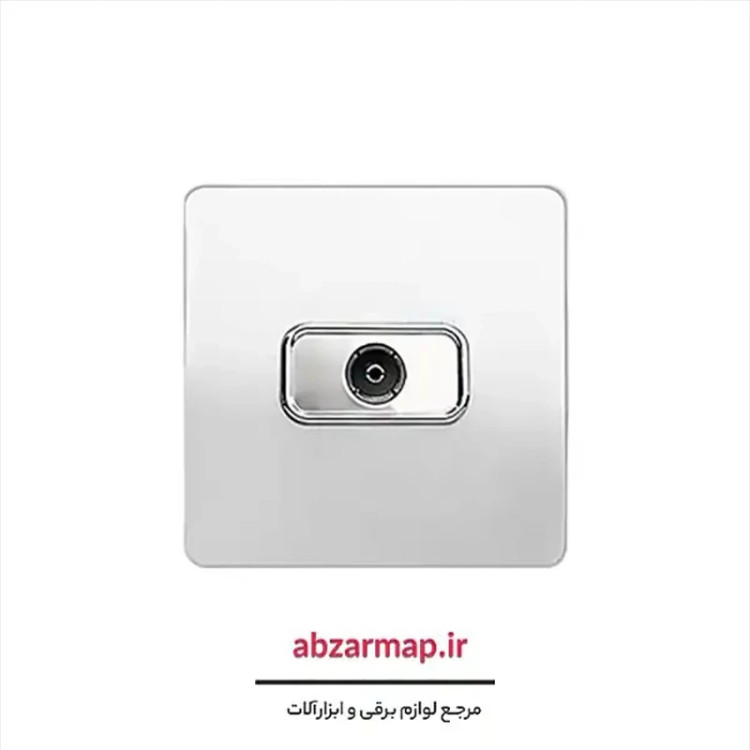 پریز آنتن مدل کریستال سفید طلایی و نقره ای آسیا الکتریک