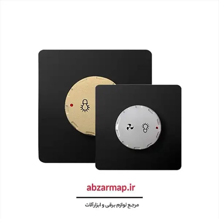 دیمر لامپ و فن مدل کریستال مشکی آسیا الکتریک