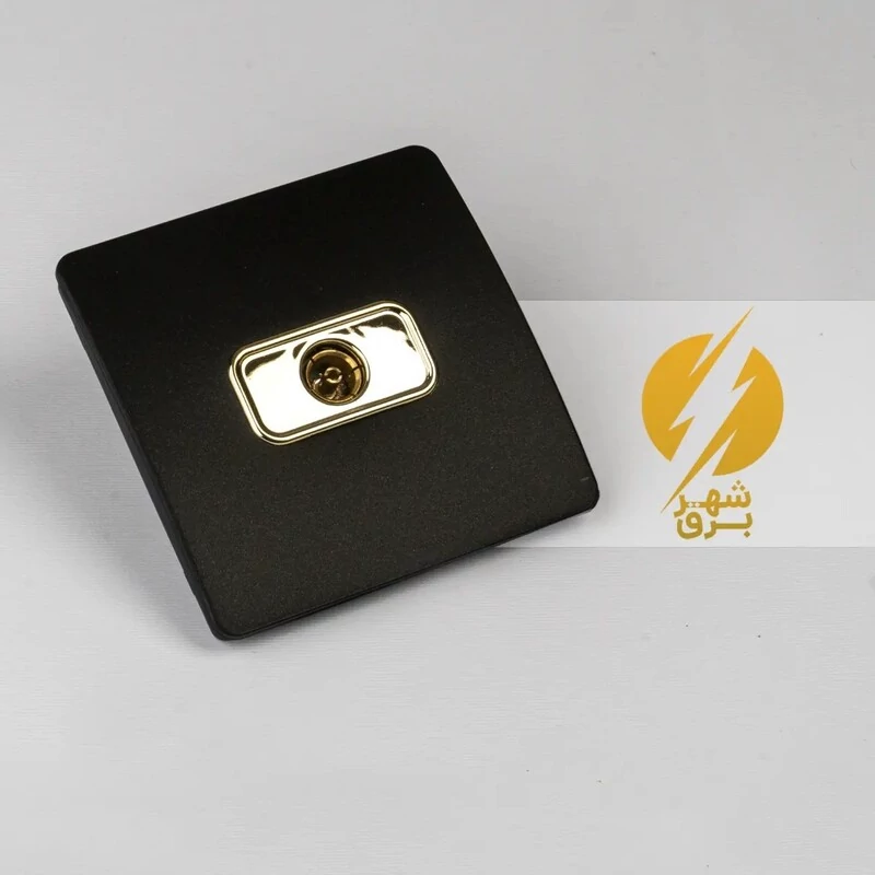 پریز انتن اسیا  مدل کریستالی مشکی طلایی