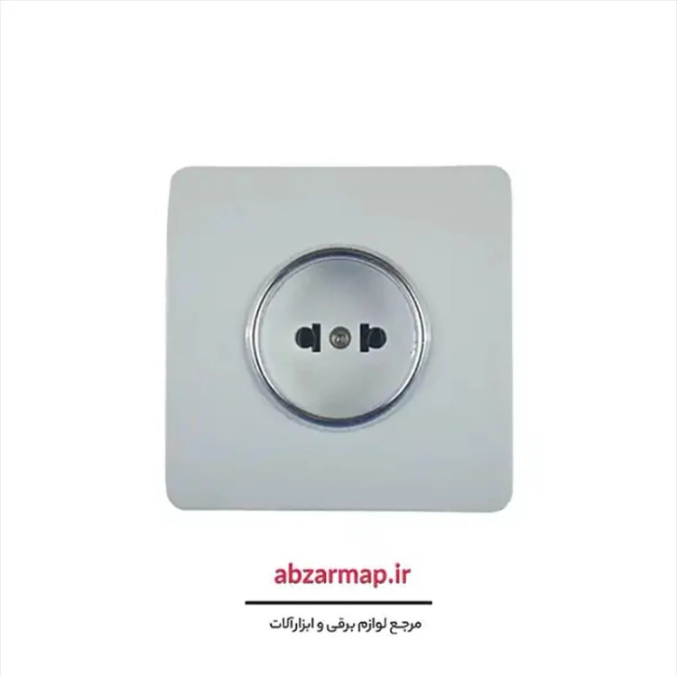 پریز برق مدل کریستال سفید طلایی و نقره ای آسیا الکتریک