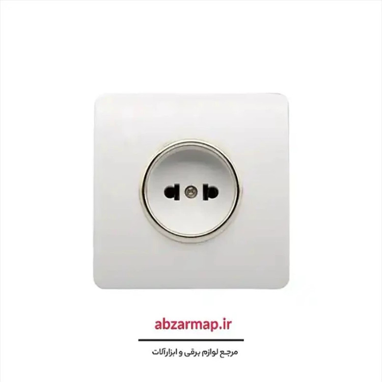 پریز برق مدل کریستال سفید طلایی و نقره ای آسیا الکتریک