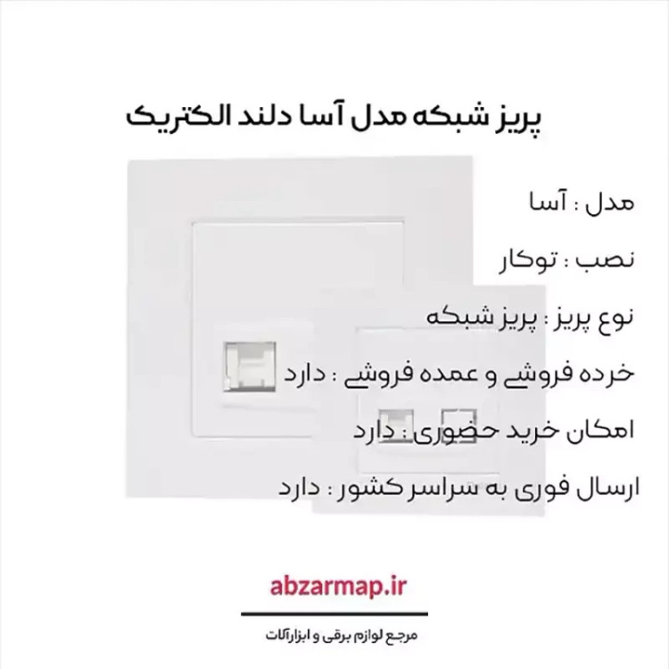 پریز شبکه دلند مدل آسا
