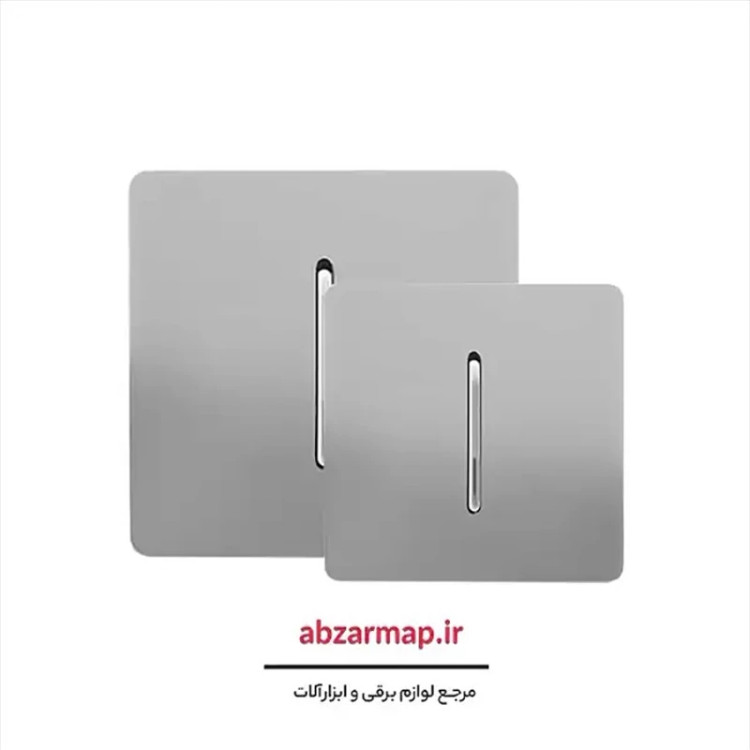 کلید تک پل مدل کریستال طوسی نقره ای آسیا الکتریک