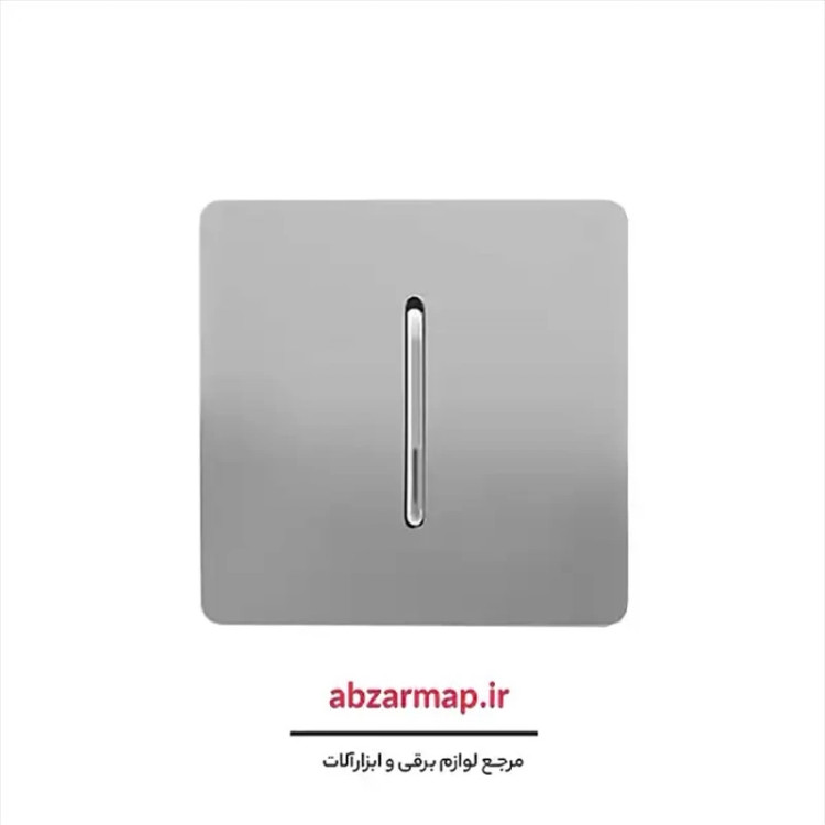کلید تک پل مدل کریستال طوسی نقره ای آسیا الکتریک