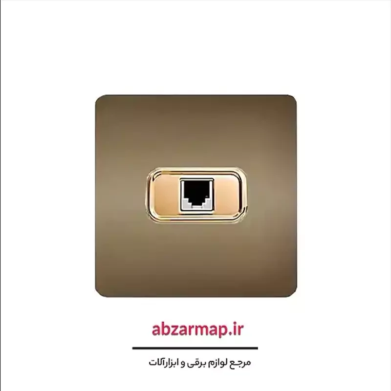 پریز شبکه مدل کریستال بژ طلایی آسیا الکتریک