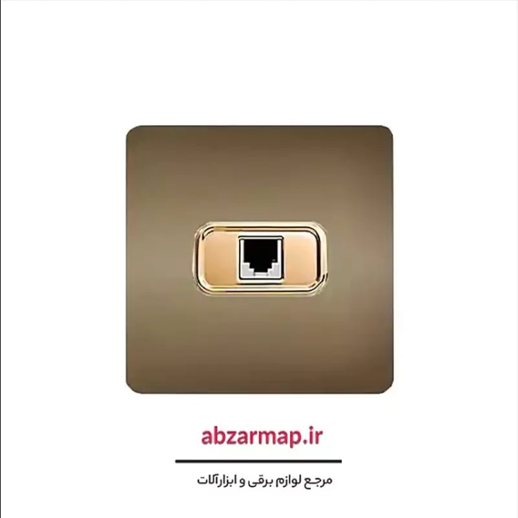 پریز شبکه مدل کریستال بژ طلایی آسیا الکتریک
