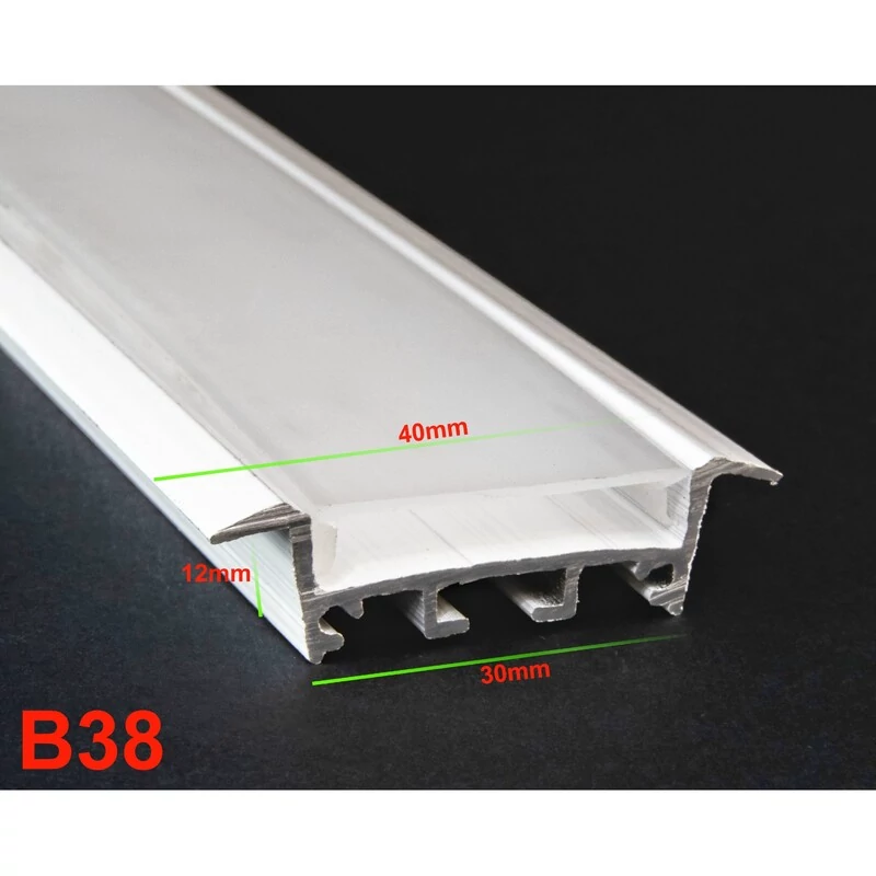 پروفیل لاین نوری کد B38 مشکی و سفید  چراغ خطی لاینر.(ارسال با باربری و هزینه ارسال بصورت پس کرایه میباشد)