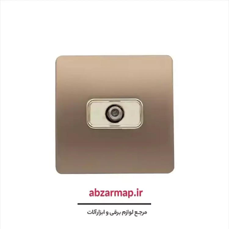 پریز آنتن Sat مدل کریستال بژ طلایی آسیا الکتریک