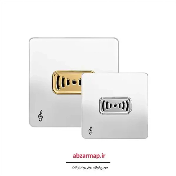 زنگ ملودی مدل کریستال سفید طلایی و نقره ای آسیا الکتریک