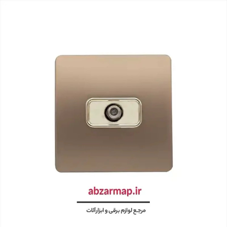 پریز آنتن مدل کریستال بژ طلایی آسیا الکتریک