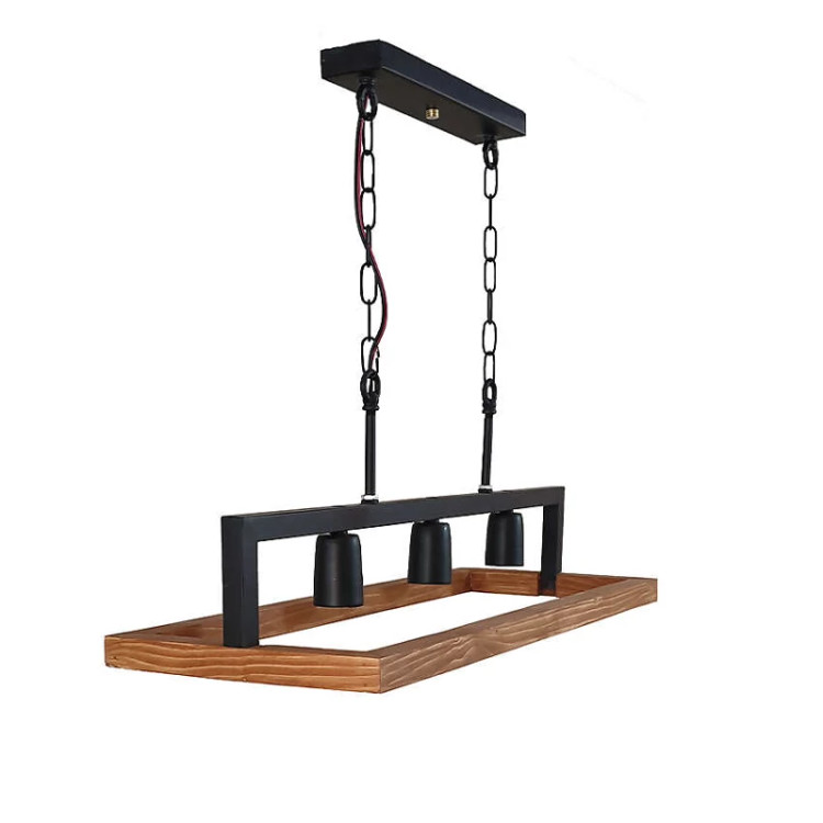 آویز سه شعله چوب و فلز مدل R-522/3L