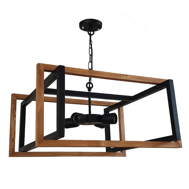 آویز چهار شعله چوب و فلز مدل R-524/4