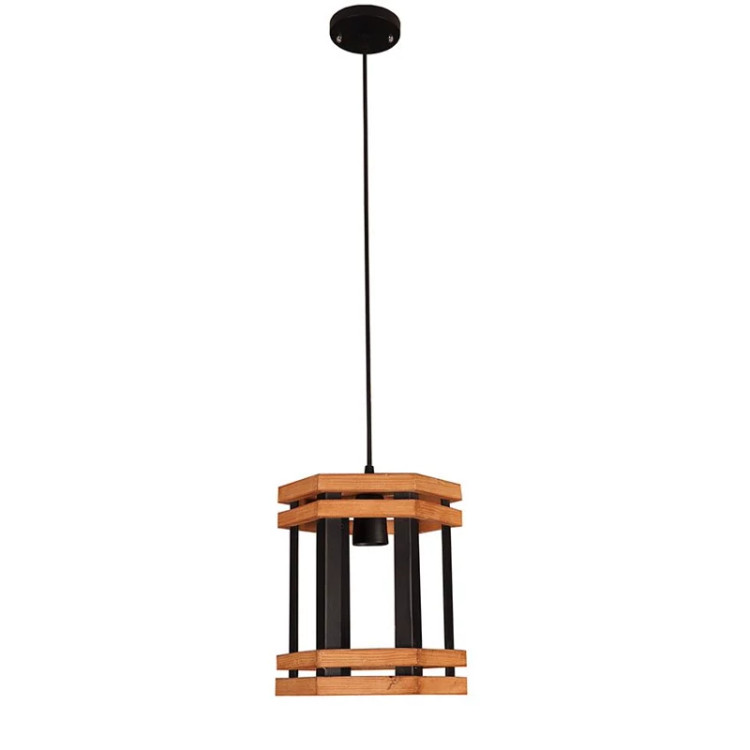 آویز تک شعله چوب و فلز مدل R-502/1