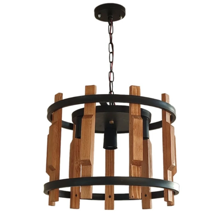 آویز سه شعله چوب و فلز مدل R-518/3
