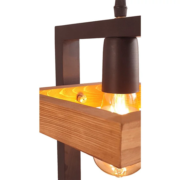 آویز تک شعله چوب و فلز مدل R-514/1