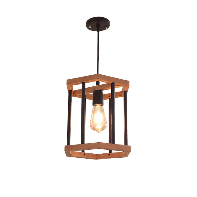 آویز تک شعله چوب و فلز مدل R-517/1