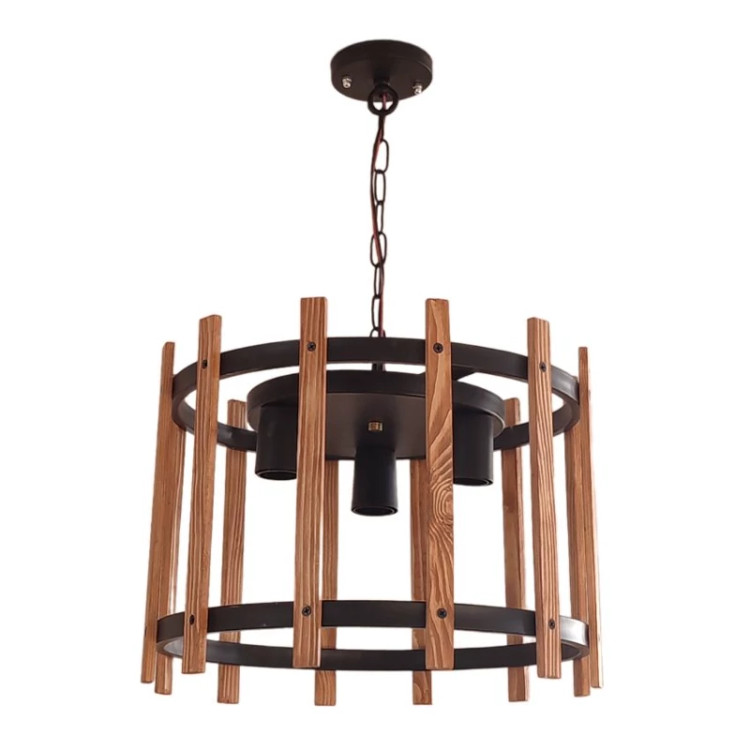 آویز سه شعله چوب و فلز مدل R-519/3