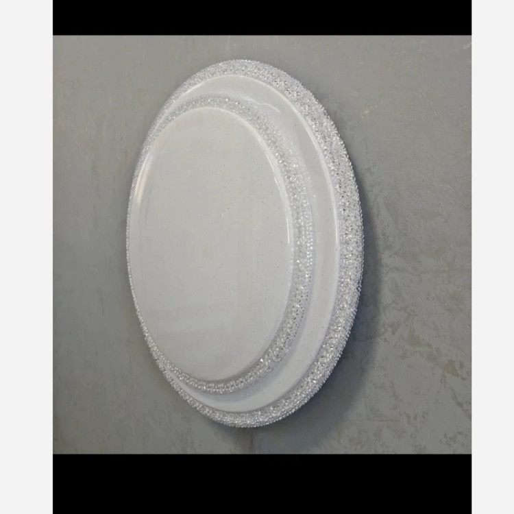 چراغ سقفی روکار مدرن 80 وات کریستالی دوطبقه سه حالته آلما ارکیده 1 با نصب آسان (پس کرایه)