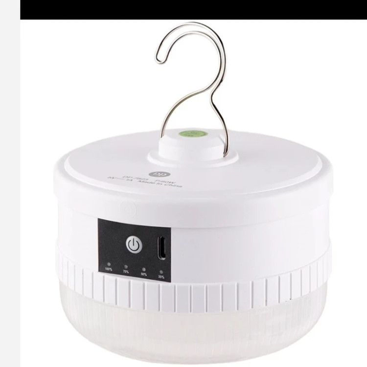 چراغ شارژی آویزی 80 وات DP-7823 ضدآب، مناسب کمپینگ و بی برقی(پس کرایه)