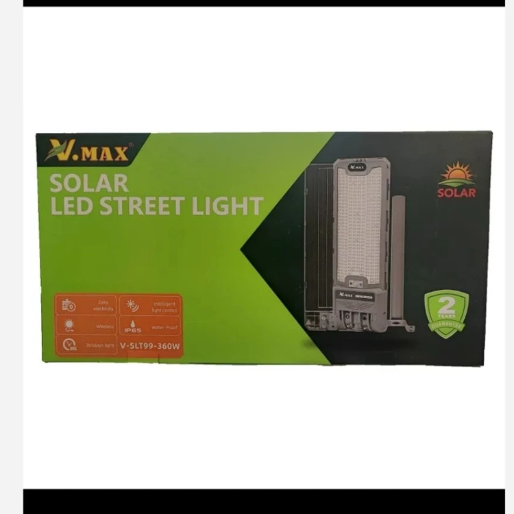 پروژکتور خیابانی خورشیدی لنزدار ویمکس 360 وات فلزی با پایه SLT99-360W دوسال ضمانت(پس کرایه)