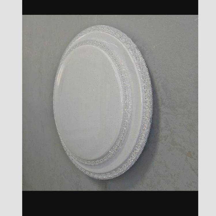 چراغ سقفی روکار مدرن 80 وات کریستالی دوطبقه سه حالته آلما ارکیده 1 با نصب آسان (پس کرایه)